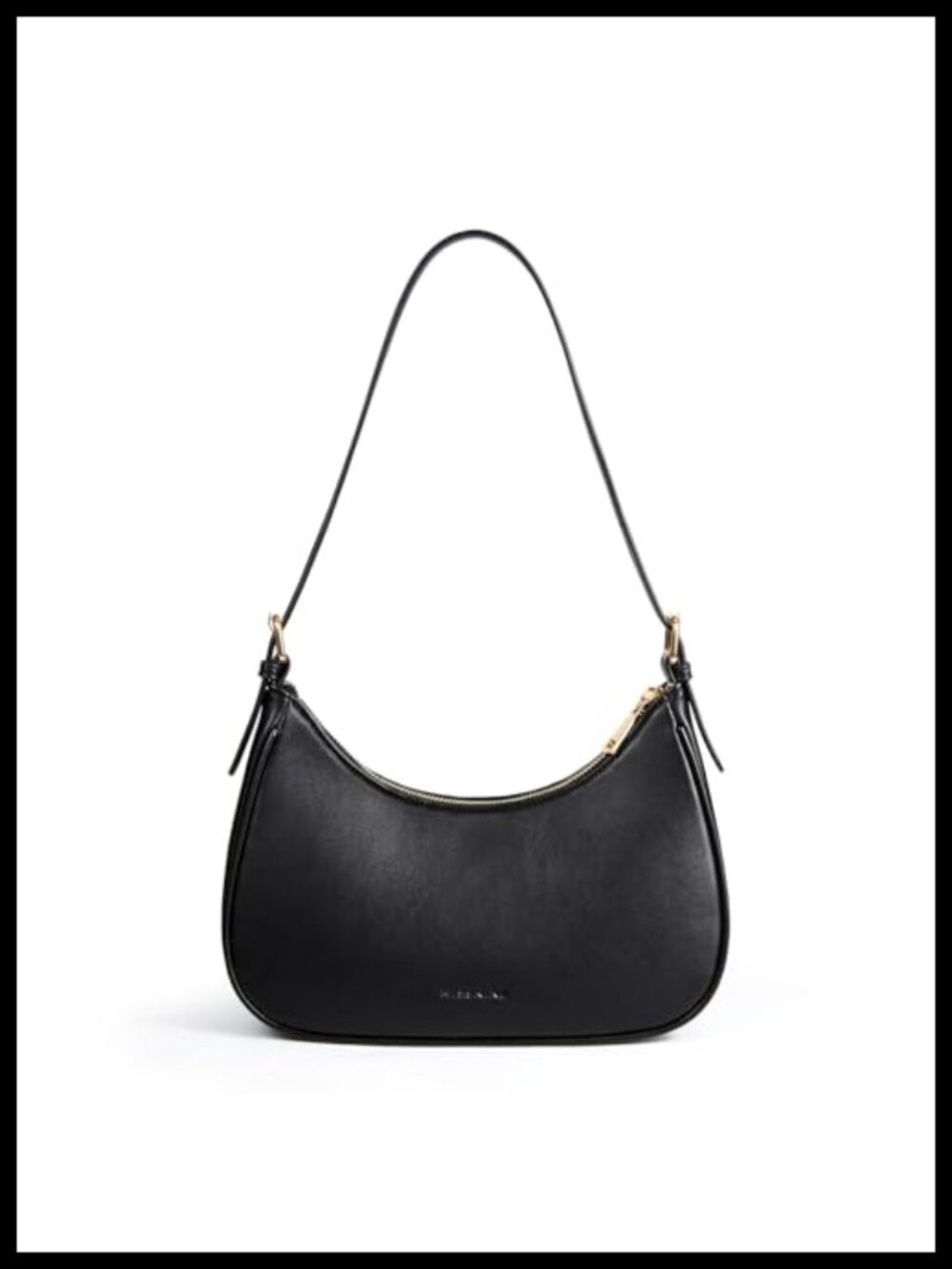 Small Hobo Shoulder Bag PU Leather Adjustable Strap Vegan Cute Purse